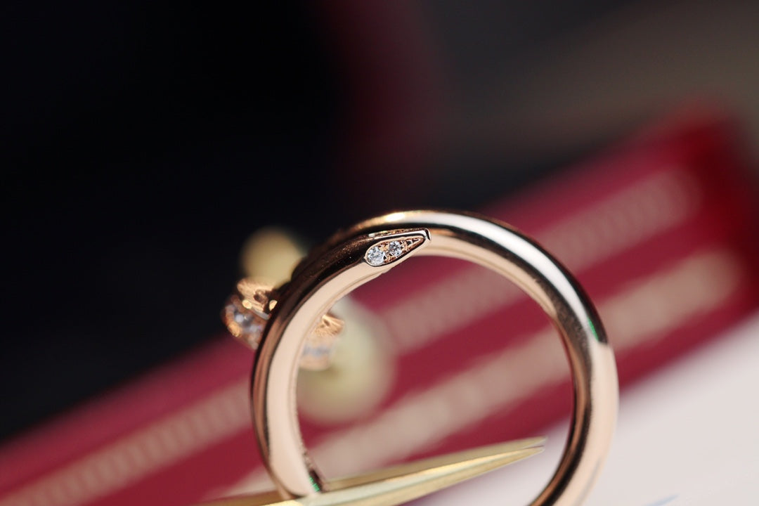 [⭐Maelin]JUSTE RING 2.65MM PINK GOLD DIAMOND