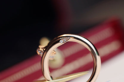[⭐Maelin]JUSTE RING 2.65MM PINK GOLD DIAMOND