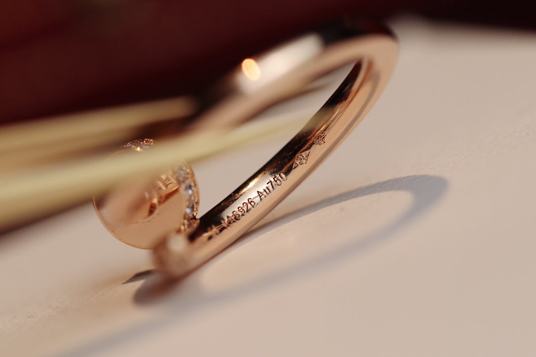 [⭐Maelin]JUSTE RING 2.65MM PINK GOLD DIAMOND