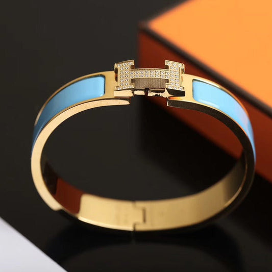 [⭐Maelin]H CLOUD BLUE BRACELET GOLD DIAMOND