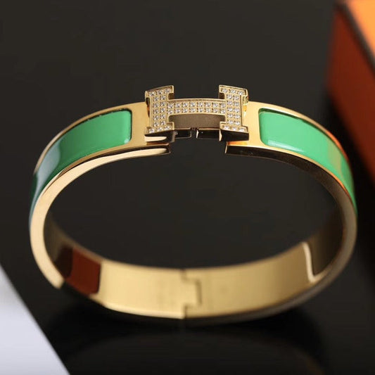 [⭐Maelin]H BRACELET GOLD DIAMOND