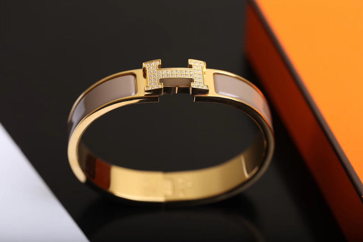 [⭐Maelin]H BRACELET GOLD DIAMOND