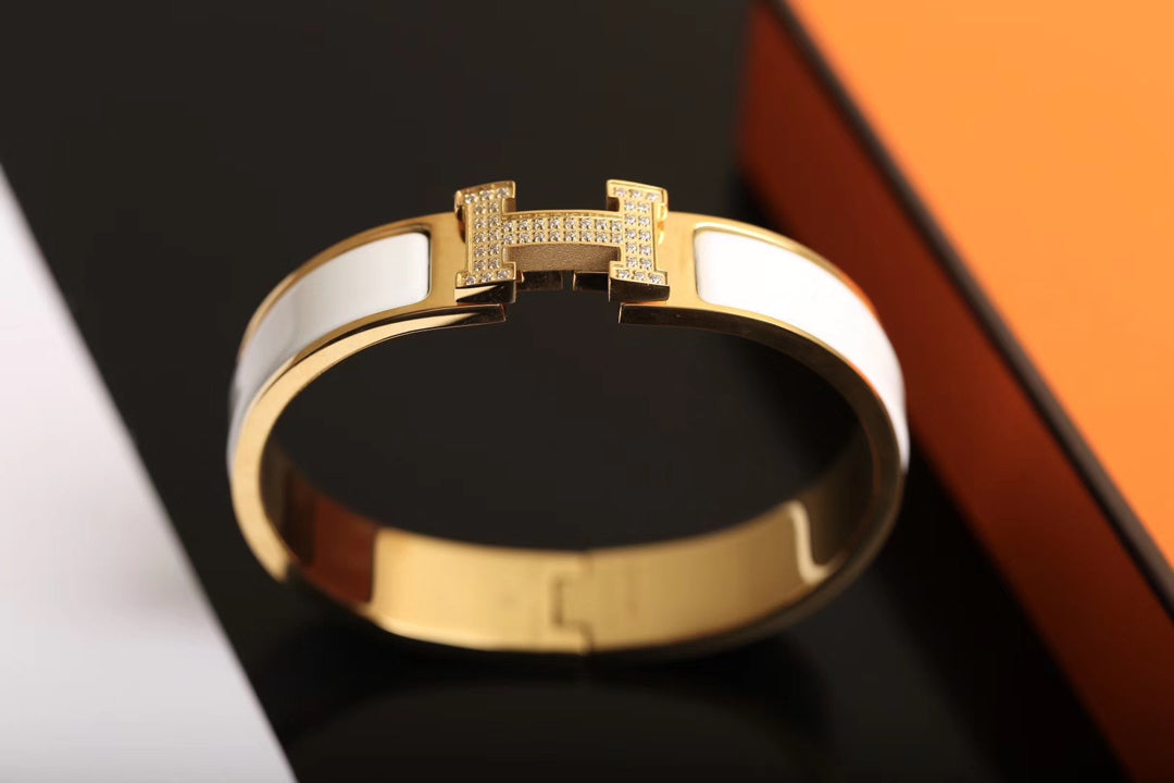 [⭐Maelin]H BRACELET GOLD DIAMOND