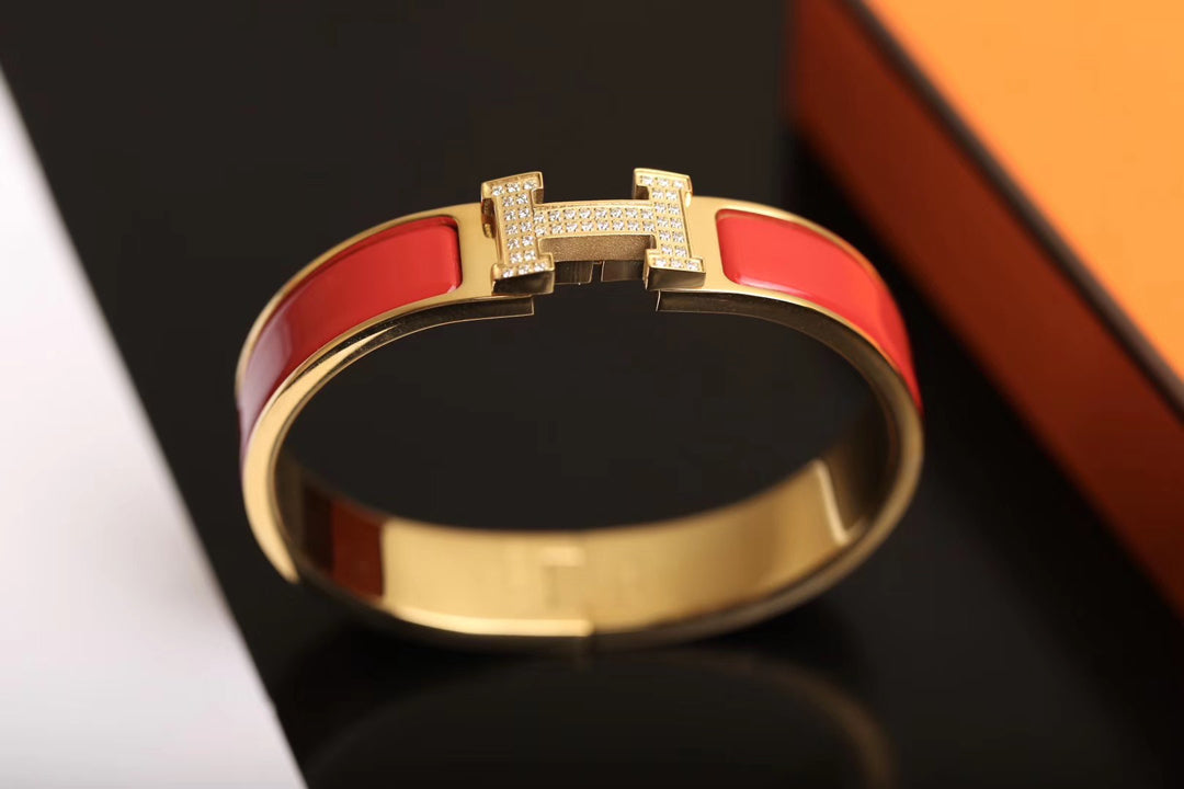 [⭐Maelin]H BRACELET GOLD DIAMOND