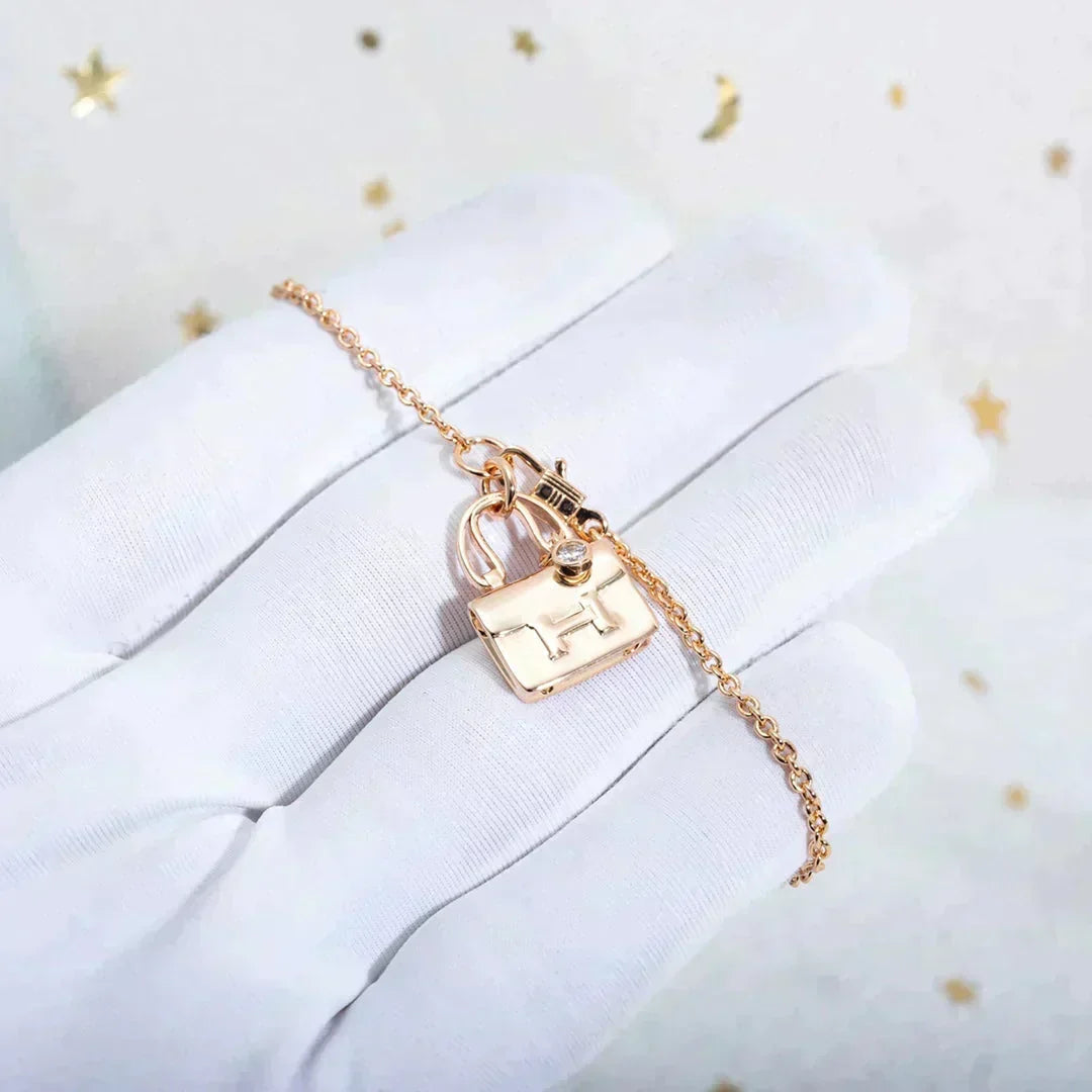 [⭐Maelin]AMULETTE PEDANT ROSE GOLD NECKLACE