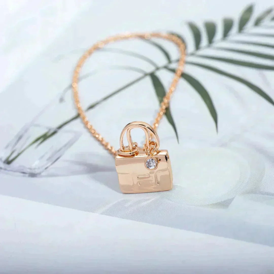[⭐Maelin]AMULETTE PEDANT ROSE GOLD NECKLACE