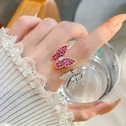 [⭐Maelin]TWIN BUTTERFLY DIAMOND RING