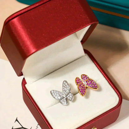 [⭐Maelin]TWIN BUTTERFLY DIAMOND RING
