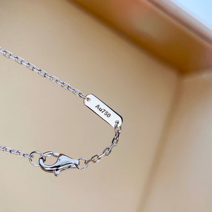 [⭐Maelin]CLOVER DIAMOND NECKLACE SILVER