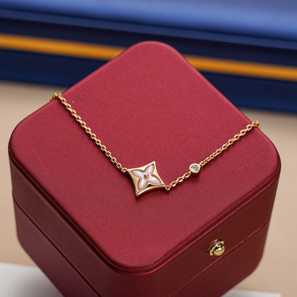 [⭐Maelin]STAR 1 DIAMOND PINK GOLD BRACELET