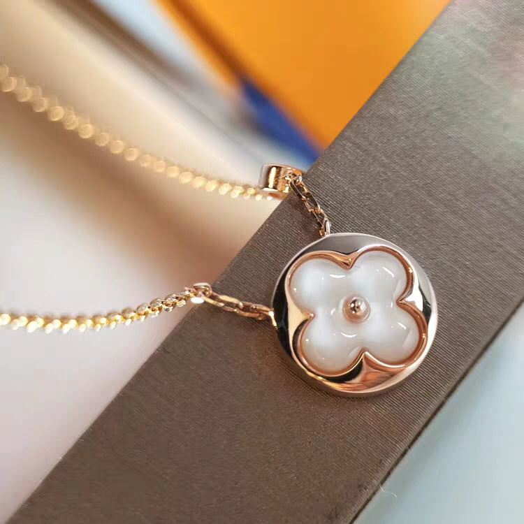 [⭐Maelin]SUN MOP GOLD 1 DIAMOND NECKLACE