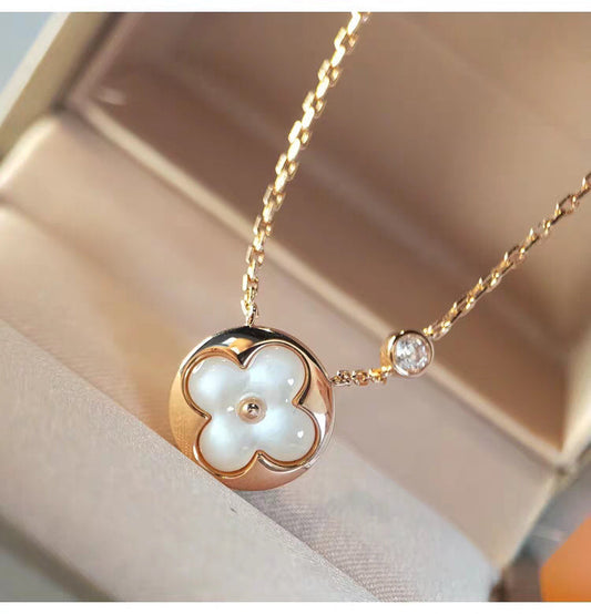 [⭐Maelin]SUN MOP GOLD 1 DIAMOND NECKLACE
