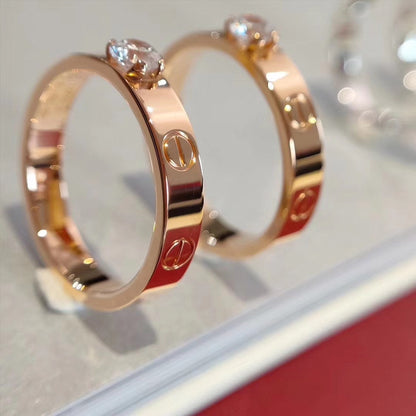[⭐Maelin]LOVE RING 3.6MM 1 BIG DIAMOND