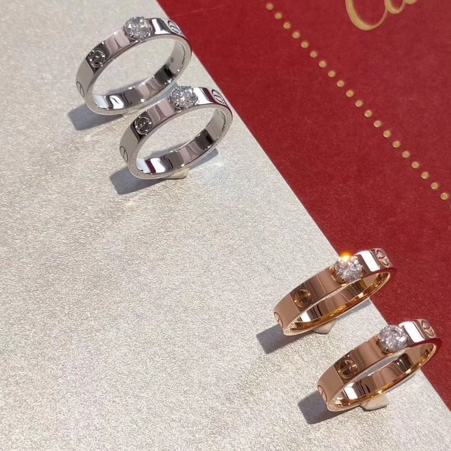[⭐Maelin]LOVE RING 3.6MM 1 BIG DIAMOND