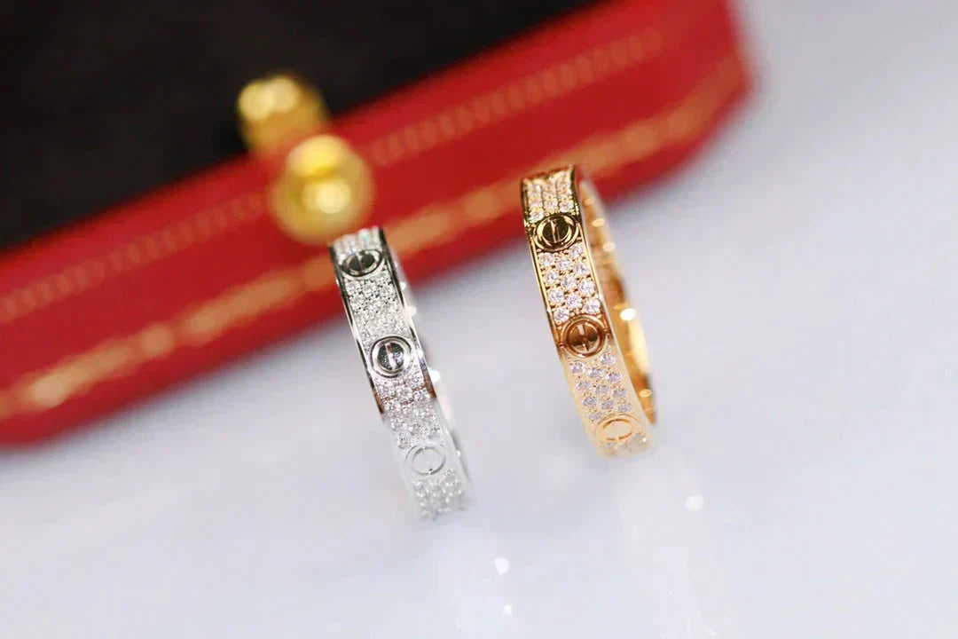 [⭐Maelin]LOVE RING 3.6MM DIAMOND PAVED