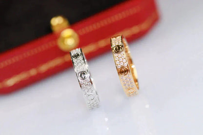 [⭐Maelin]LOVE RING 3.6MM DIAMOND PAVED