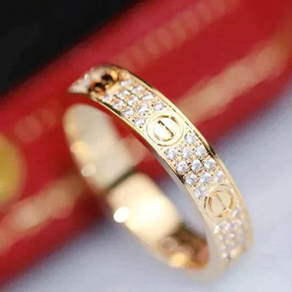 [⭐Maelin]LOVE RING 3.6MM DIAMOND PAVED