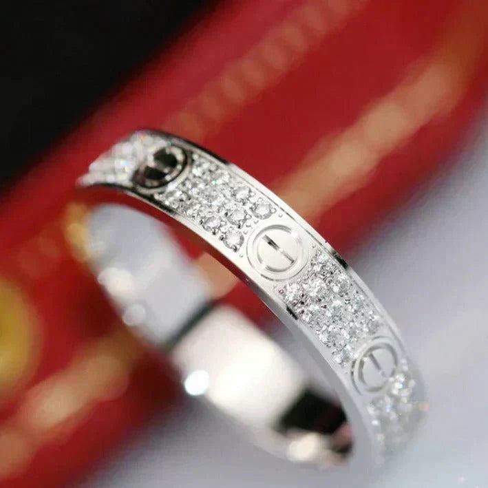 [⭐Maelin]LOVE RING 3.6MM DIAMOND PAVED