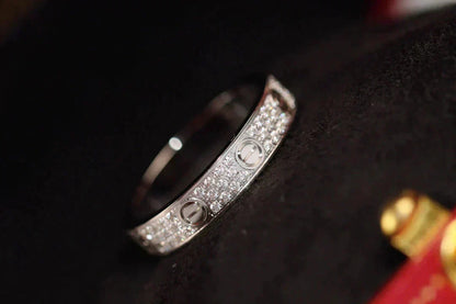 [⭐Maelin]LOVE RING 3.6MM DIAMOND PAVED