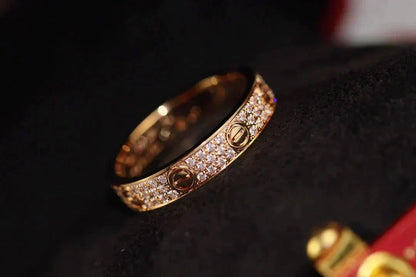 [⭐Maelin]LOVE RING 3.6MM DIAMOND PAVED