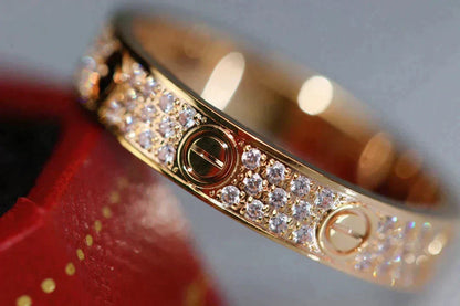 [⭐Maelin]LOVE RING 3.6MM DIAMOND PAVED