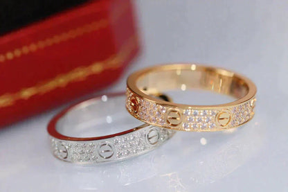 [⭐Maelin]LOVE RING 3.6MM DIAMOND PAVED