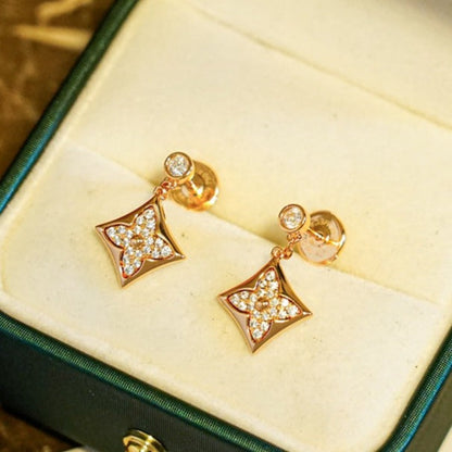 [⭐Maelin]STAR DIAMONDS EARRINGS GOLD