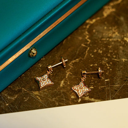 [⭐Maelin]STAR DIAMONDS EARRINGS GOLD