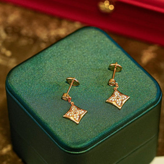 [⭐Maelin]STAR DIAMONDS EARRINGS GOLD