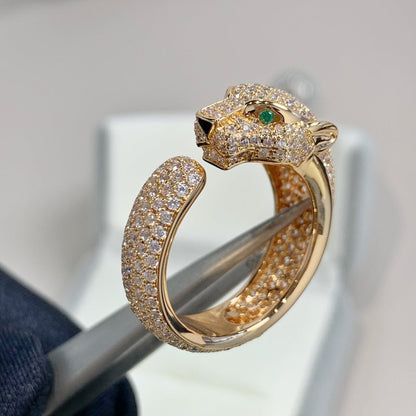 [⭐Maelin]PANTHERE PINK GOLD DIAMOND RING
