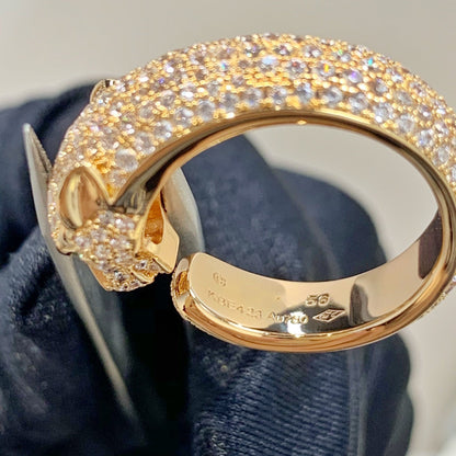 [⭐Maelin]PANTHERE PINK GOLD DIAMOND RING