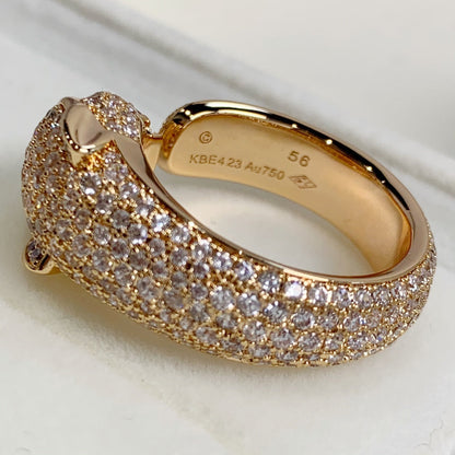 [⭐Maelin]PANTHERE PINK GOLD DIAMOND RING