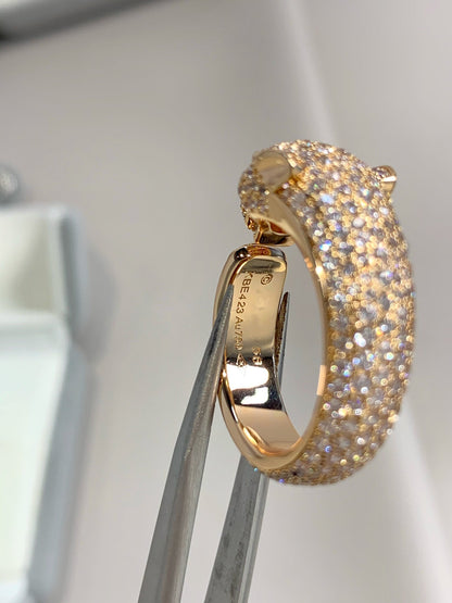 [⭐Maelin]PANTHERE PINK GOLD DIAMOND RING
