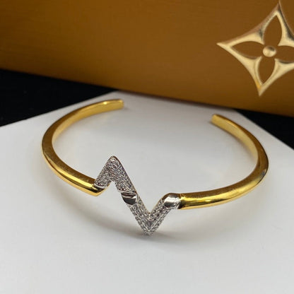 [⭐Maelin]VOLTE UPSITE DOWN DIAMOND GOLD OPEN BRACELET