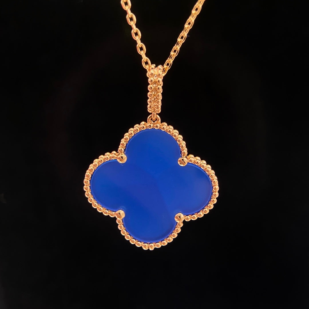 [⭐Maelin]CLOVER 25MM NECKLACE TURQUOISE ROSE GOLD