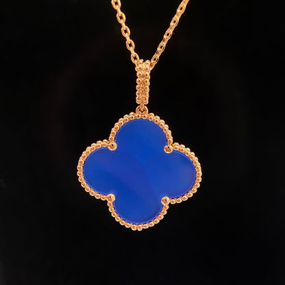[⭐Maelin]CLOVER 25MM NECKLACE TURQUOISE ROSE GOLD
