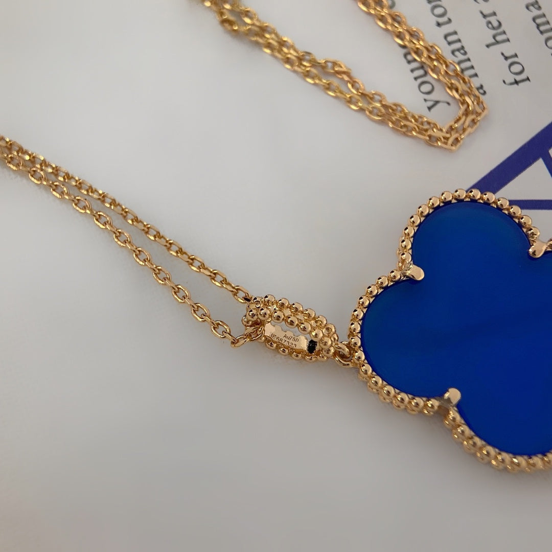 [⭐Maelin]CLOVER 25MM NECKLACE TURQUOISE ROSE GOLD