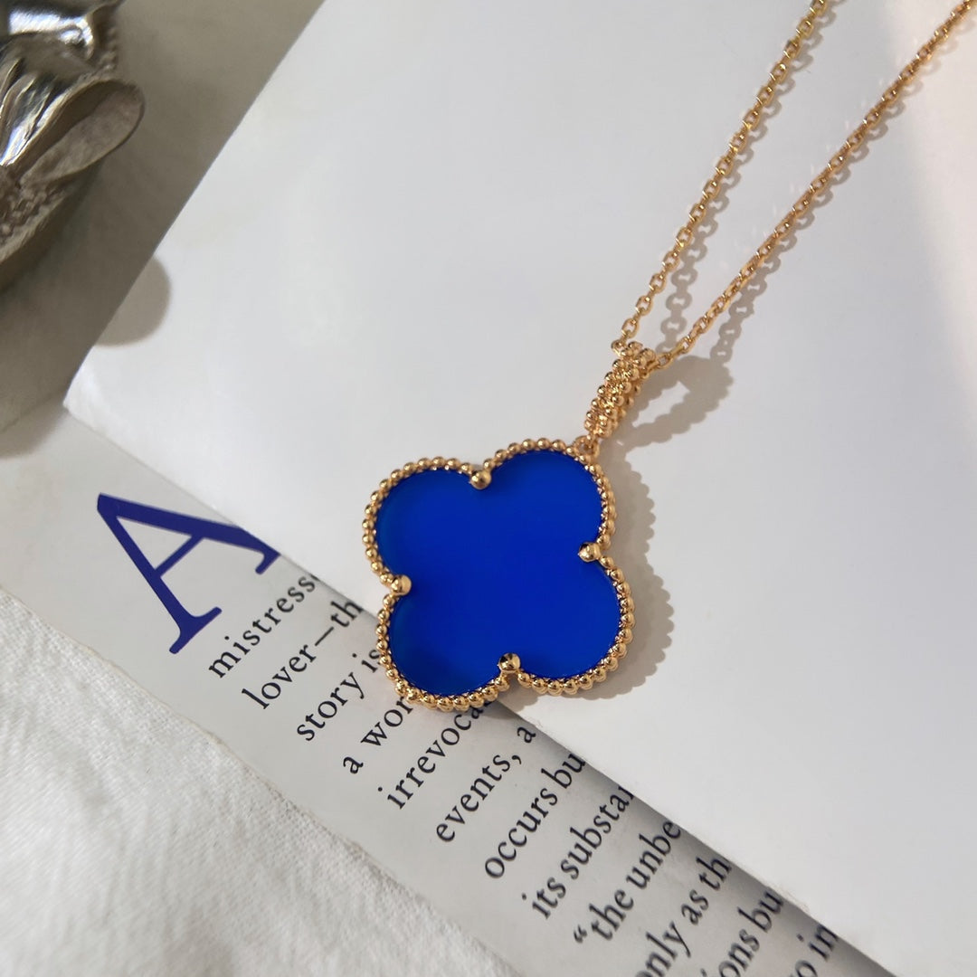 [⭐Maelin]CLOVER 25MM NECKLACE TURQUOISE ROSE GOLD