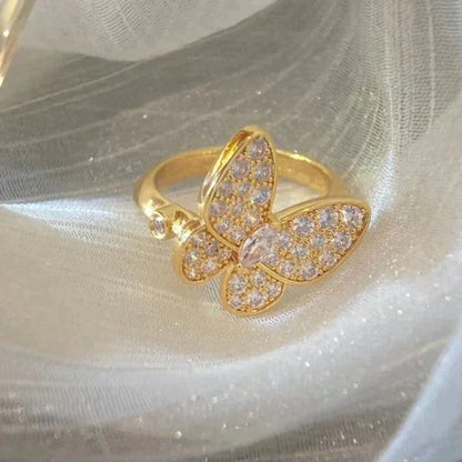 [⭐Maelin]BUTTERFLY DIAMOND RING