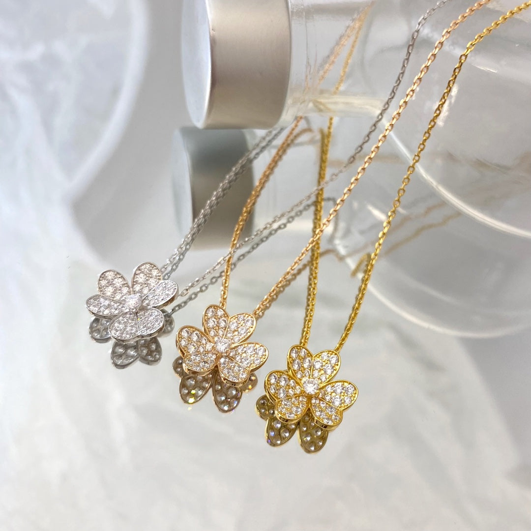 [⭐Maelin]FLOWER DIAMOND NECKLACE