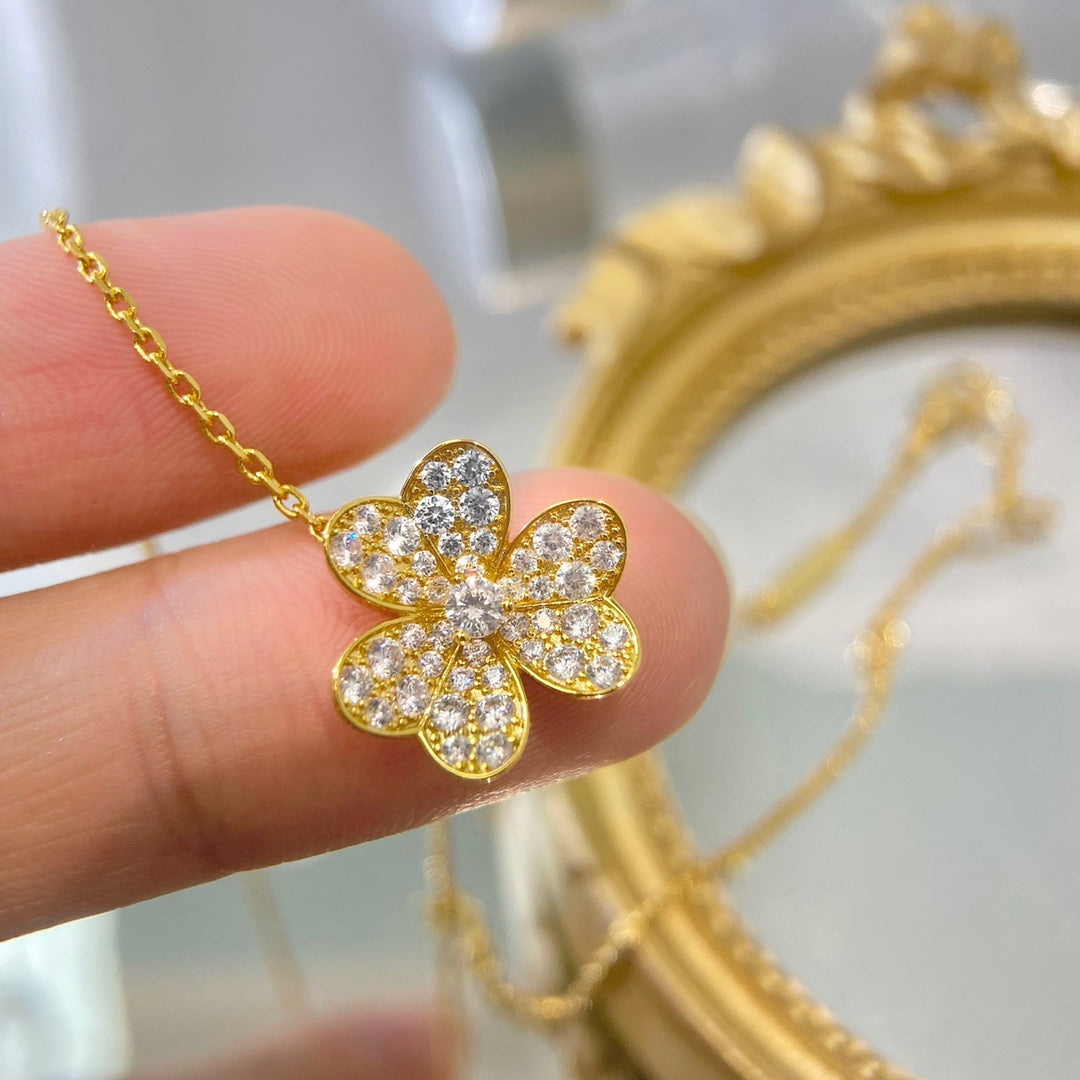 [⭐Maelin]FLOWER DIAMOND NECKLACE