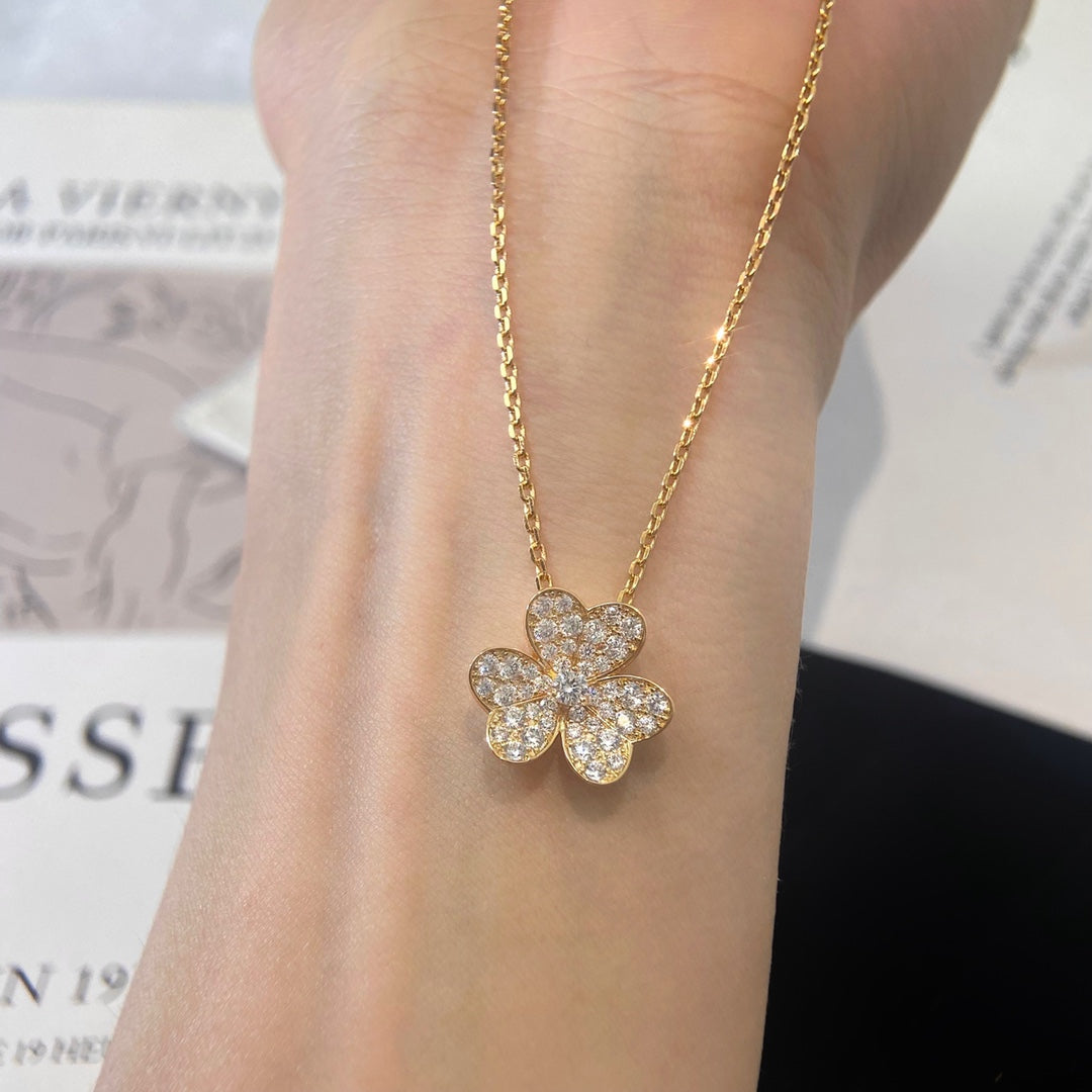 [⭐Maelin]FLOWER DIAMOND NECKLACE