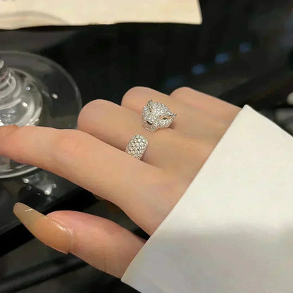 [⭐Maelin]PANTHERE 5.5MM ALL DIAMOND RING
