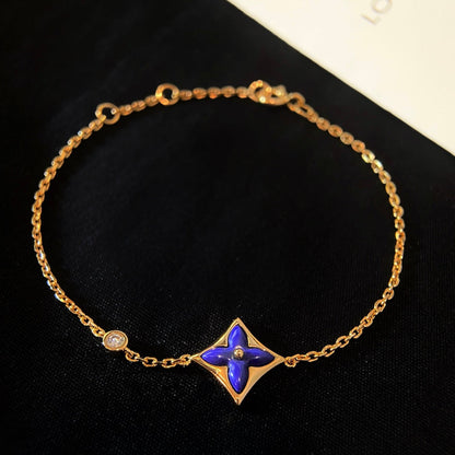 [⭐Maelin]COLOR STAR PINK GOLD DIAMOND BRACELET