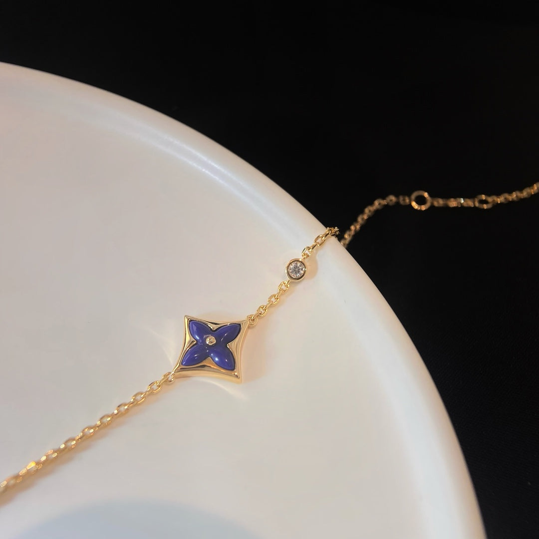 [⭐Maelin]COLOR STAR PINK GOLD DIAMOND BRACELET