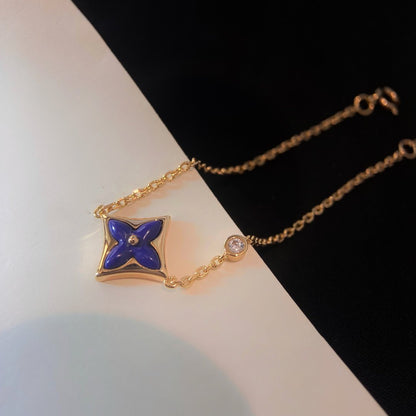[⭐Maelin]COLOR STAR PINK GOLD DIAMOND BRACELET