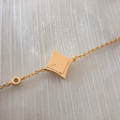 [⭐Maelin]COLOR STAR PINK GOLD DIAMOND BRACELET