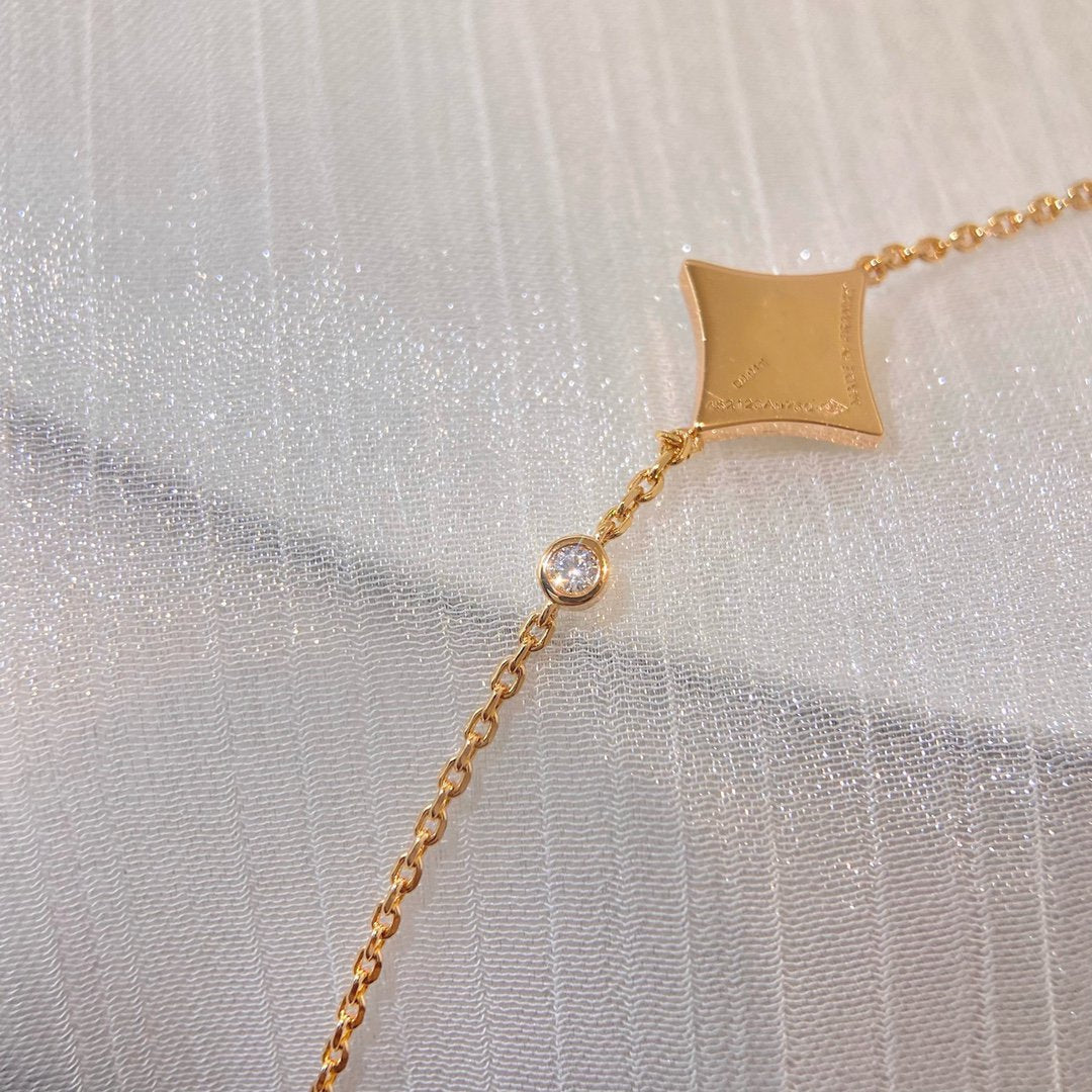 [⭐Maelin]COLOR STAR PINK GOLD DIAMOND BRACELET
