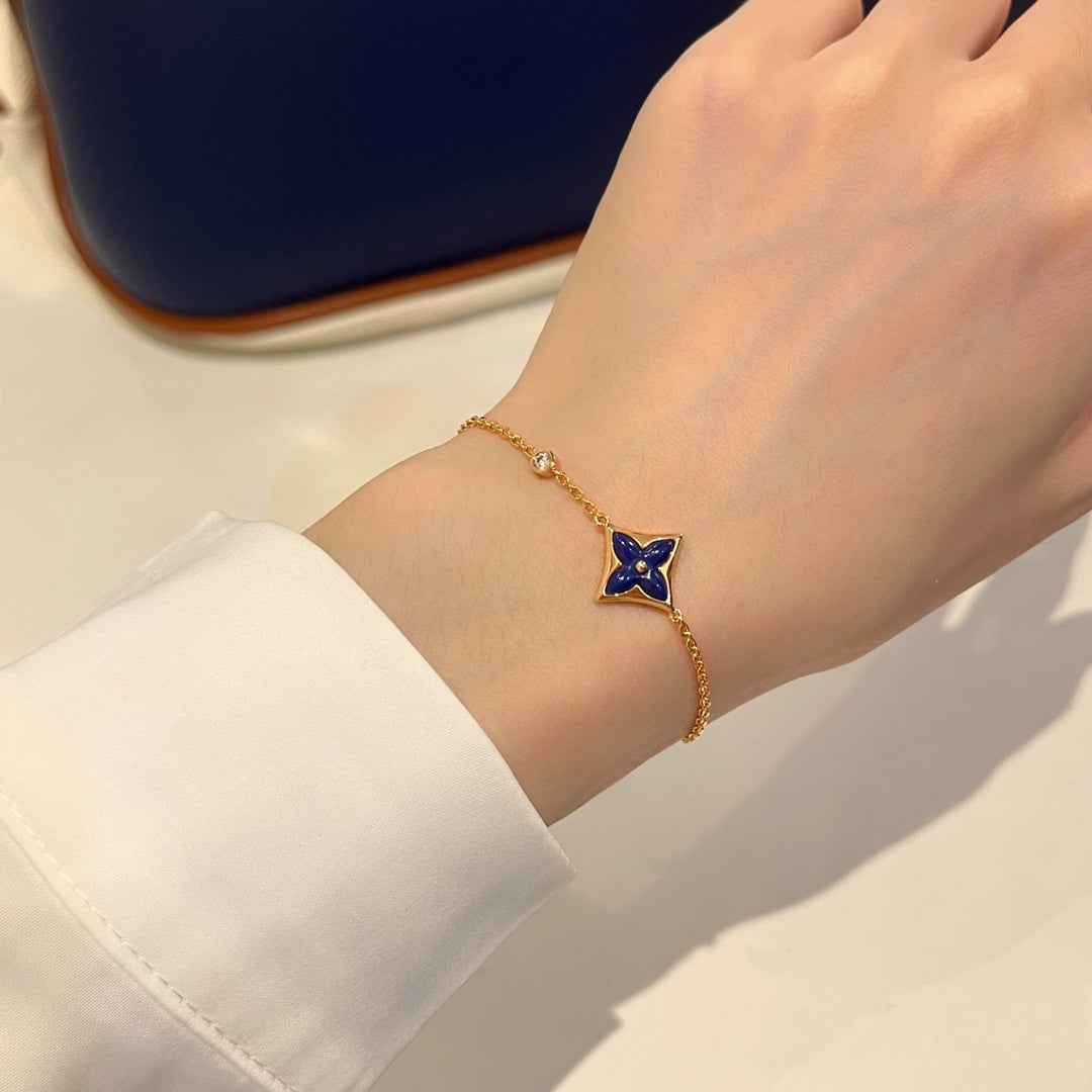 [⭐Maelin]COLOR STAR PINK GOLD DIAMOND BRACELET