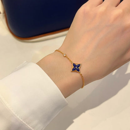 [⭐Maelin]COLOR STAR PINK GOLD DIAMOND BRACELET